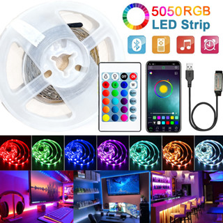 Dây Đèn Led 5050 RGB Thay Đổi Màu Sắc Kèm Điều Khiển bluetooth Tiện Dụng Trang Trí Phòng Khách / Phòng Ngủ