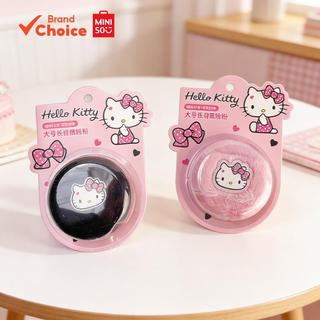 MINISO  Sanrio Sweet & Cool series - phấn phủ cỡ lớn & lông dài & bông phấn rời (đen & hồng) 15cm × 11cm × 3cm