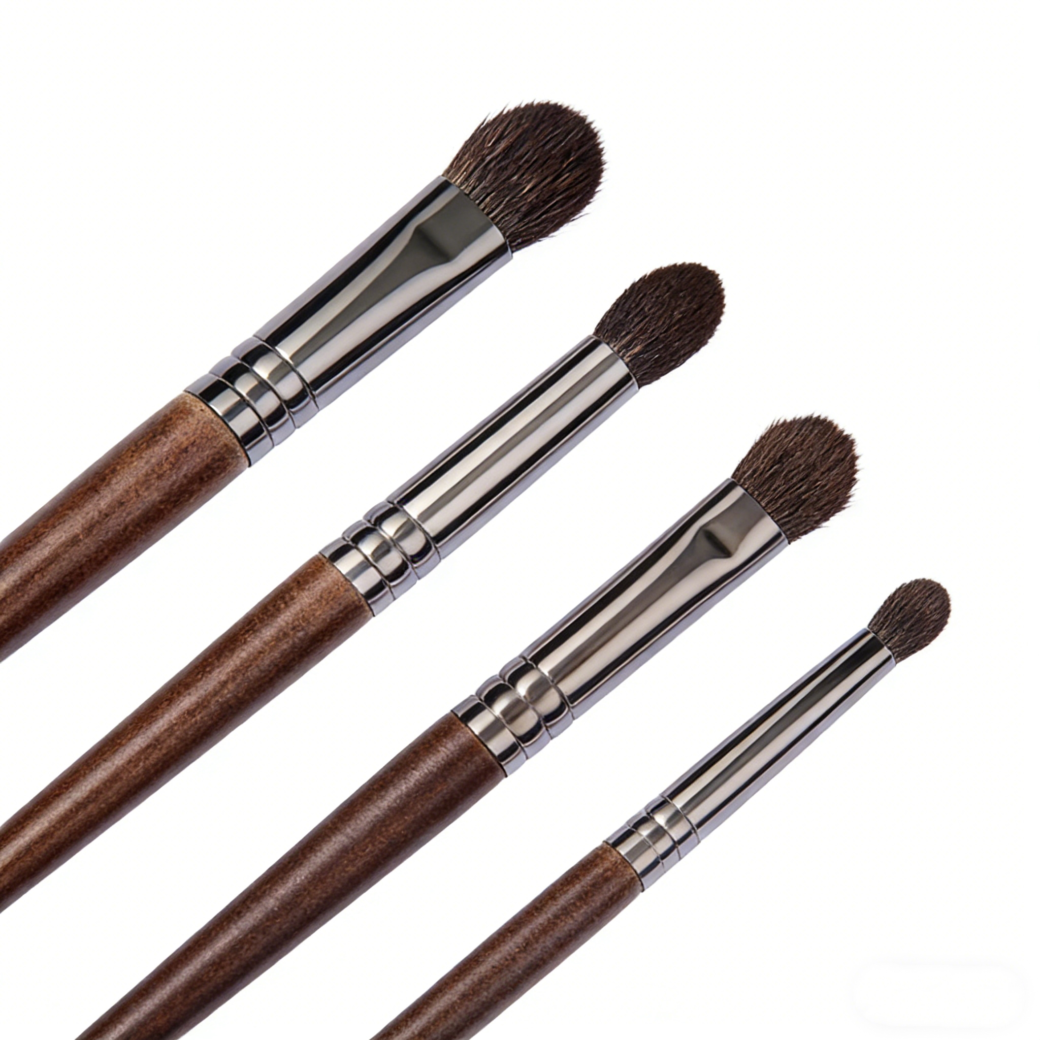 Bộ cọ phấn mắt 4 mảnh, Bàn chải trang điểm tóc dê Công cụ bôi trộn XQ8111219 | BigBuy360 - bigbuy360.vn