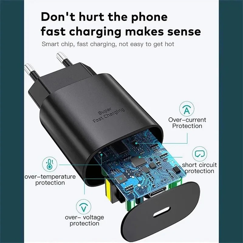 Bộ sạc tường Bộ sạc cáp PD 25W Type-C cho Samsung S25 Ultra S24