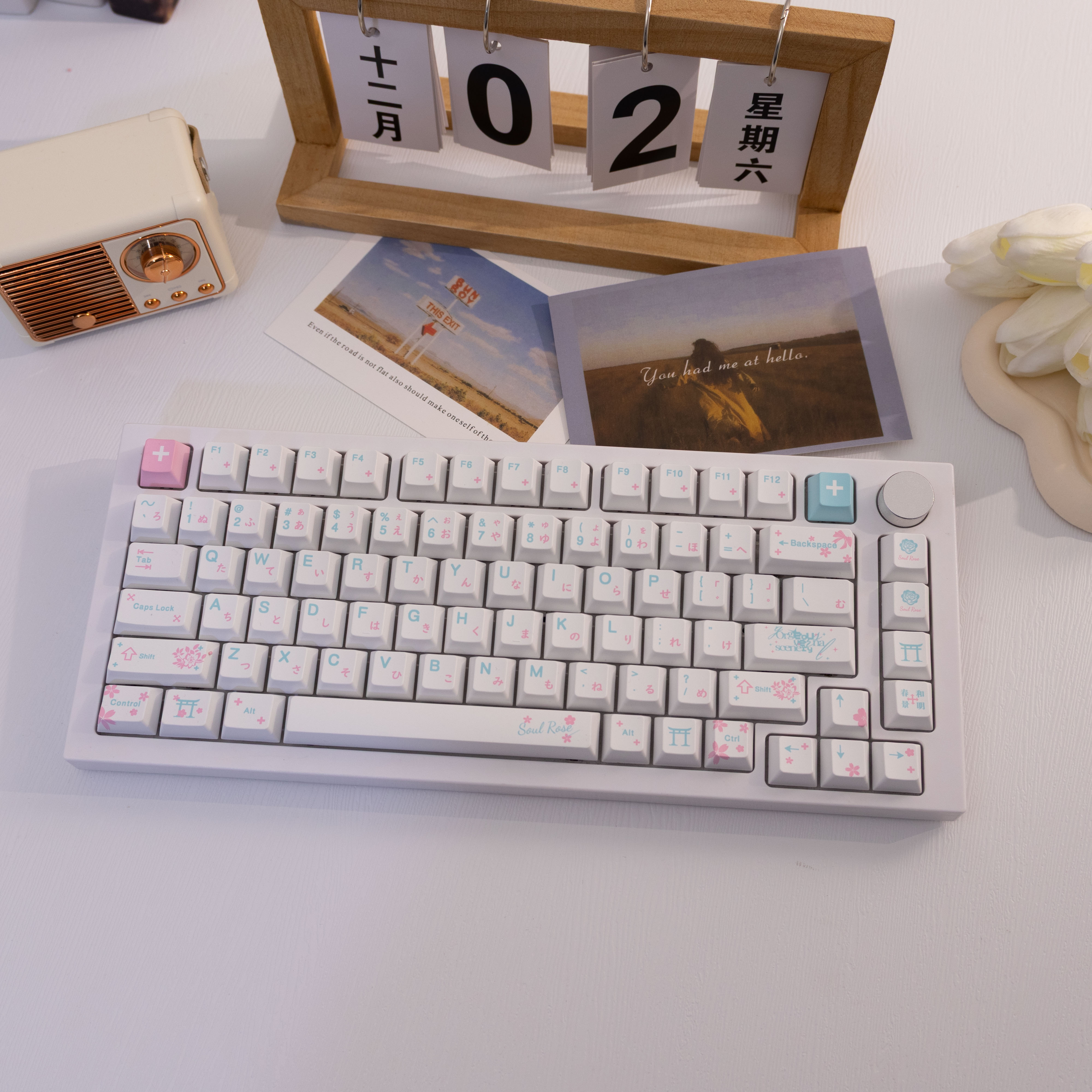 Phím 140-Key Chunhejingming Keycap PBT Nhuộm Chuyển Nhiệt Hình Dạng Cherry Tương Thích với MX cho Bà