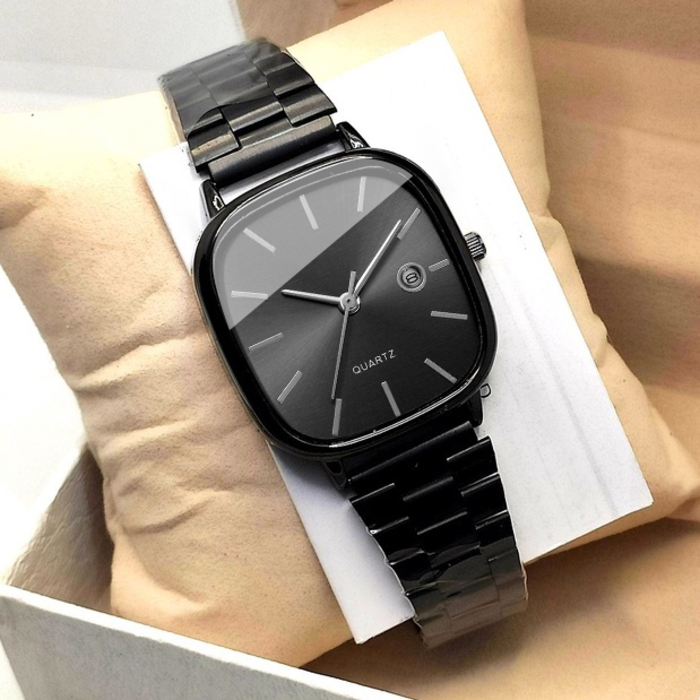 Đồng hồ thạch anh lịch vuông thời trang nữ Dây thép không gỉ không có hộp