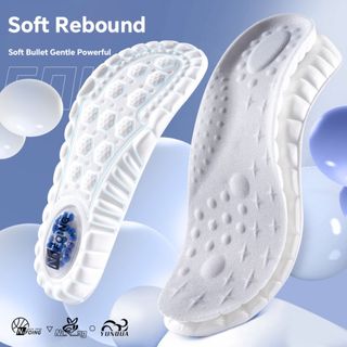  Đế Lót Giày PU Có Đệm Khí Hấp Thụ Sốc, Khử Mùi, Thoáng Khí, Hỗ Trợ Vòm Chân, Phù Hợp Khi Chạy Bộ