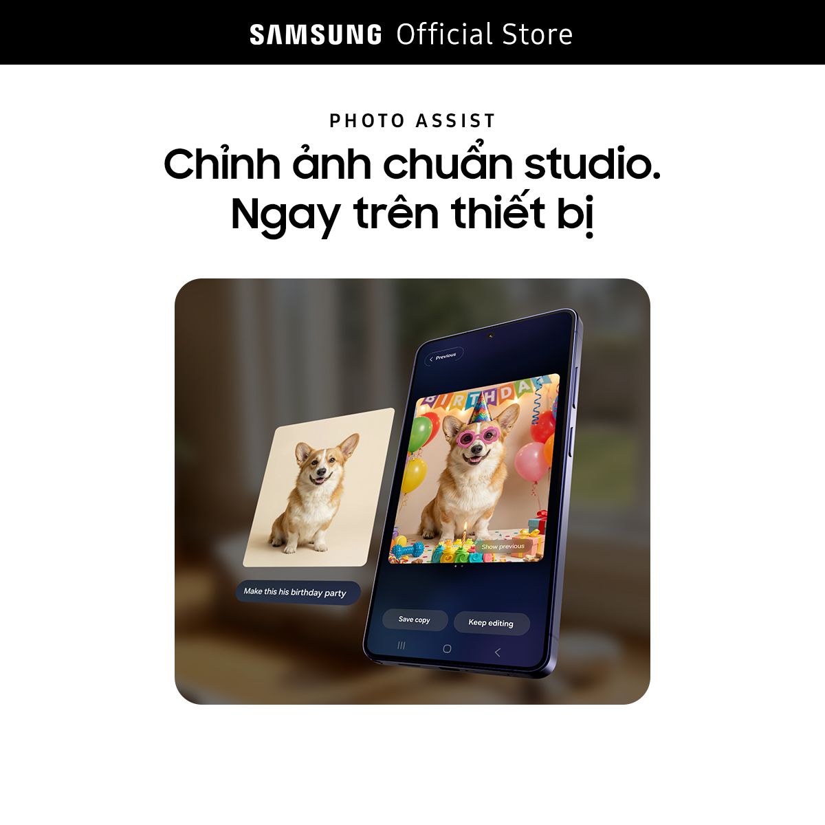 Điện thoại Samsung Galaxy S26, 12GB/256GB, Customized AP, AI Phone, Photo Assist, Creative Studio, 50MP Camera, 4300mAh | BigBuy360 - bigbuy360.vn