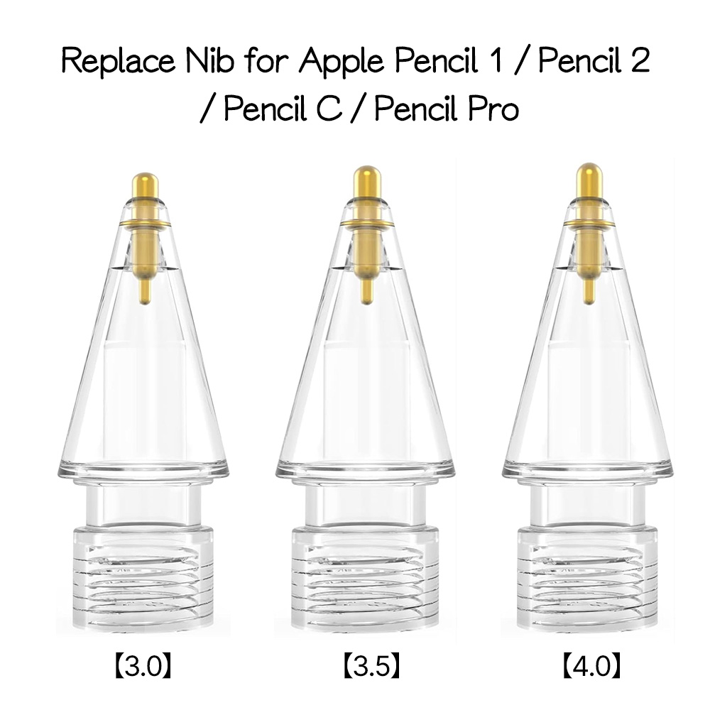 Đầu Bút Thay Thế Trong Suốt Cho Apple Pencil 1 / Pencil 2 / Pencil C / Pencil Pro