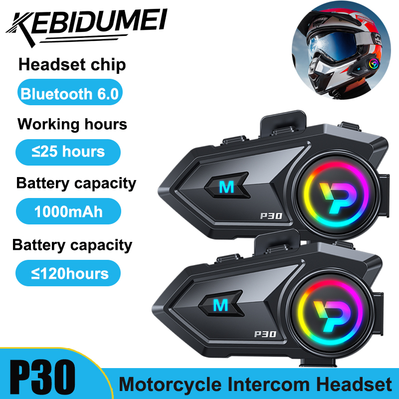 Mũ bảo hiểm xe máy P30 Tai nghe liên lạc không dây Bluetooth 300M rảnh tay nghe gọi, phát nhạc