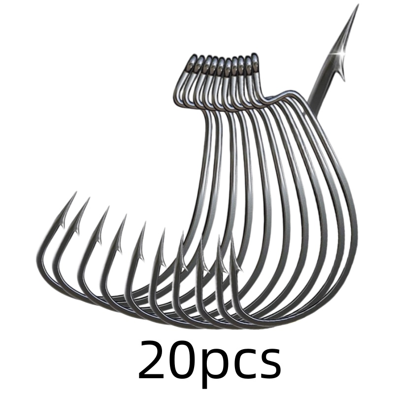 Bụng Rộng Offset Shank Worm Hook, Thép Carbon Cao Cấp Thép Gai Cho Texas Rig Bass Câu Cá