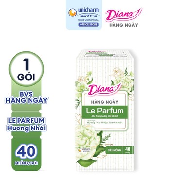 [HB Gift] Băng vệ sinh Diana hằng ngày Le Parfum hương nhài Ả Rập/ hương mộc hồng Anh Quốc 40 miếng/gói (ngẫu nhiên)