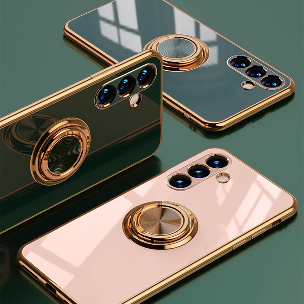 Ốp Điện Thoại Mềm Có Giá Đỡ Xoay 360 Độ Cho Samsung A14 A13 A22 A32 A33 A34 A42 A52 A53 A54 A72 A73 4G 5G° Ốp Điện Thoại Chống Sốc Có Vòng Đỡ Cho Iphone