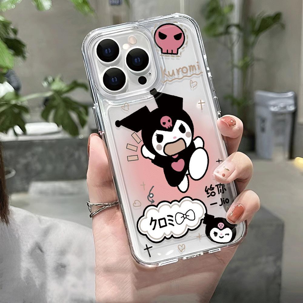 Ốp Điện Thoại Trong Suốt In Hình Kuromi Cho iphone 14promax 13 12 11 7Plus 7 8 X XR XSMax