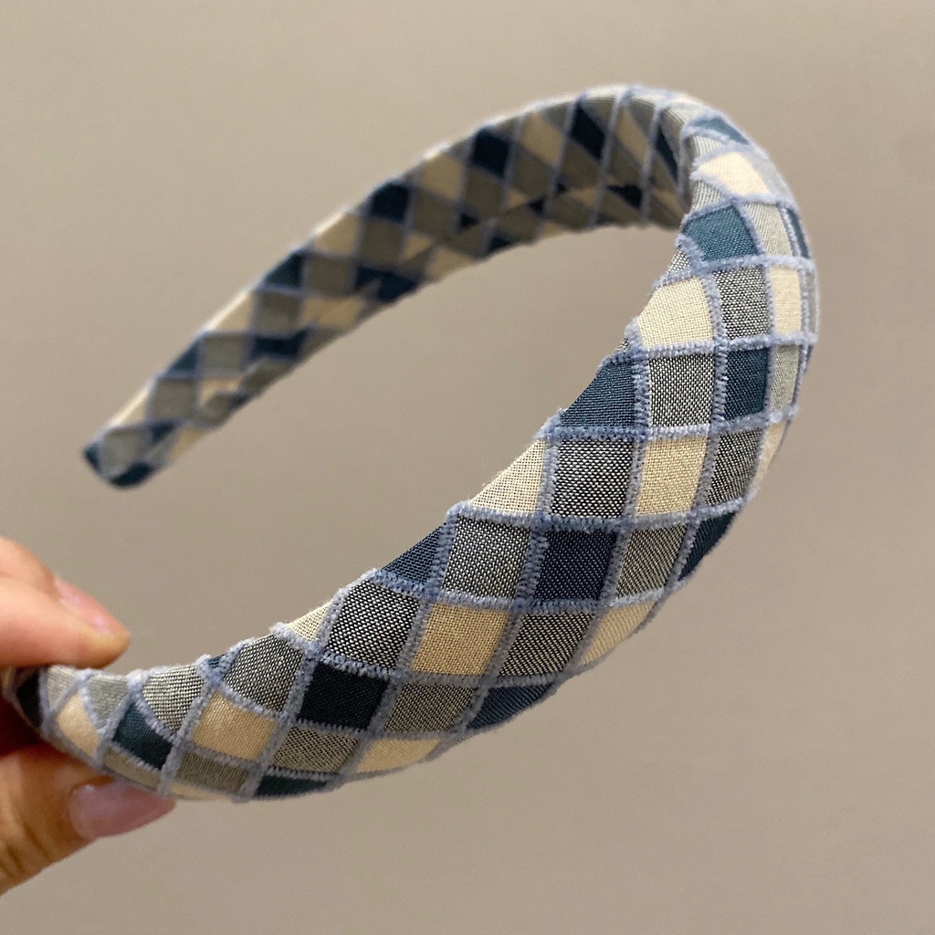 Băng Đô Cài Tóc Họa Tiết Hình Học Màu Sắc Ngọt Ngào Phong Cách Hàn Quốc Cho Nữ