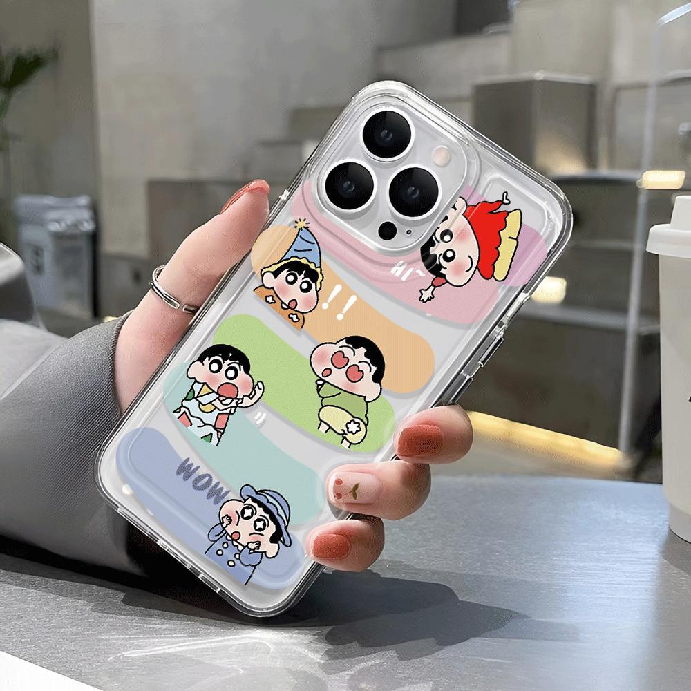Ốp Điện Thoại Tpu Trong Suốt In Hình Cậu Bé Bút Chì Shin chan Cho iphone 14promax 13 12 11 7Plus 7 8 X XR XSMax