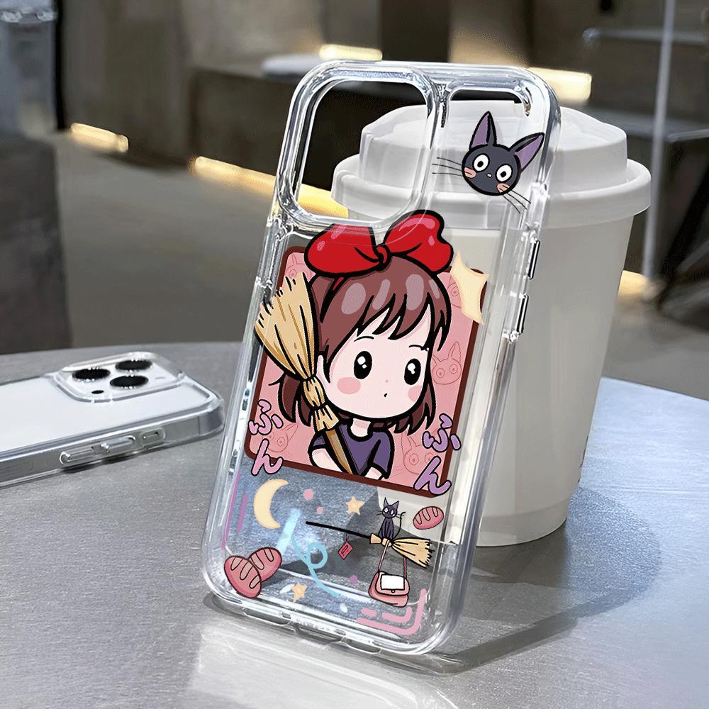 Ốp Điện Thoại Trong Suốt In Hình Cô Gái Không Gian Đáng Yêu Cho iphone 14promax 13 12 11 7Plus 7 8 Plus X XR XSMax