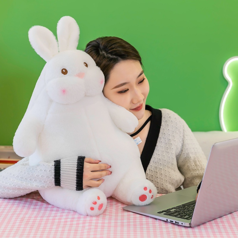 Thú Nhồi Bông Hình Con Thỏ Dễ Thương Cho Bé