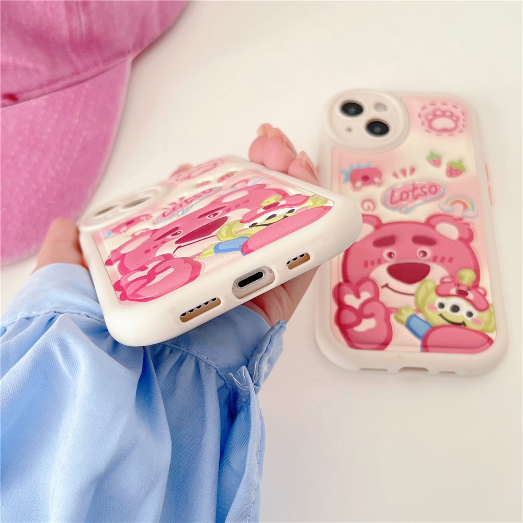 Ốp Điện Thoại Da Viền TPU Dẻo In Họa Tiết Hoạt Hình Dễ Thương Cho iphone 14 Pro Max 13 Pro Max 12 Pro Max