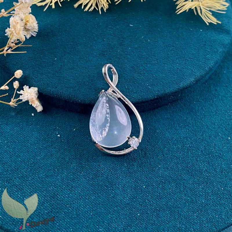 Vòng cổ Mặt Đá Thạch Anh Tím Tự Nhiên Dành Cho Nam Và Nữ