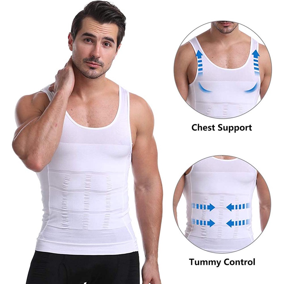 Áo Thun Sát Nách Nén Định Hình Cơ Thể Thon Gọn Cho Nam