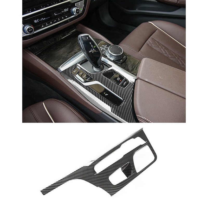 Đối với -BMW 5 Dòng G30 2018-2022 Bảng điều khiển trung tâm ô tô bằng sợi Carbon Bảng điều khiển sang số Bảng điều khiển Nắp trang trí khung trang trí