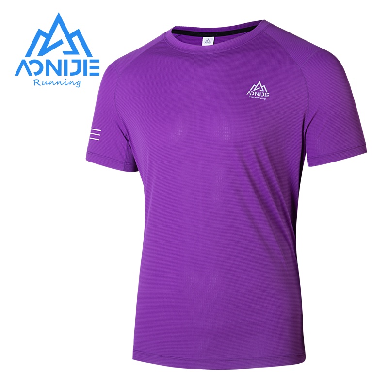 Áo thun thể thao AONIJIE FM5125 tay ngắn chất liệu polyester thoáng khí nhanh khô thời trang xuân hè cho nam
