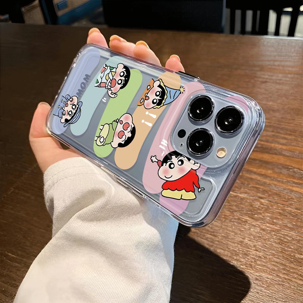 Ốp Điện Thoại Tpu Trong Suốt In Hình Cậu Bé Bút Chì Shin chan Cho iphone 14promax 13 12 11 7Plus 7 8 X XR XSMax