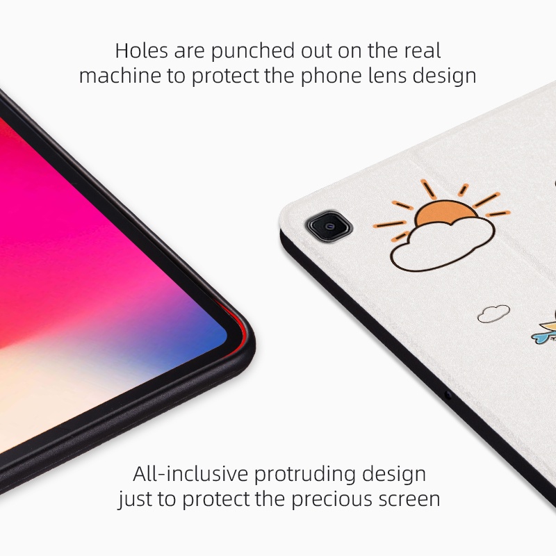 For Samsung Galaxy Tab S6 lite P615 P610 P619 P613 Tab A8 X200 Tab A7 T500 T505 T507 T503 T509 Tab A7lite T220 T225 flipcover leather Cartoon Cute Pattern Tablet Case