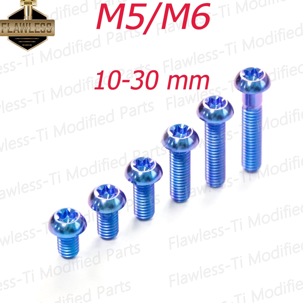 Flawless-ti gr5 bu lông titan brembo rcs cc rcs phanh ly hợp đòn bẩy bu lông m5x10-20 m6 nắp 10-30 cho honda forza 350 yamaha xmax 300