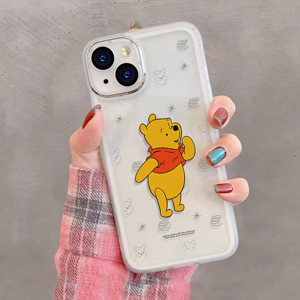 Miếng Dán Bảo Vệ Camera Bằng Kim Loại Hình Winnie the Pooh Cho iphone 14promax 11 13 12 7Plus X XS Max