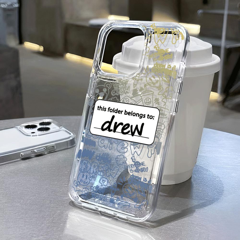 Ốp Điện Thoại Trong Suốt In Chữ Thời Trang Cho iphone 14promax 13 12 11 7Plus 7 8 X XR XSMax