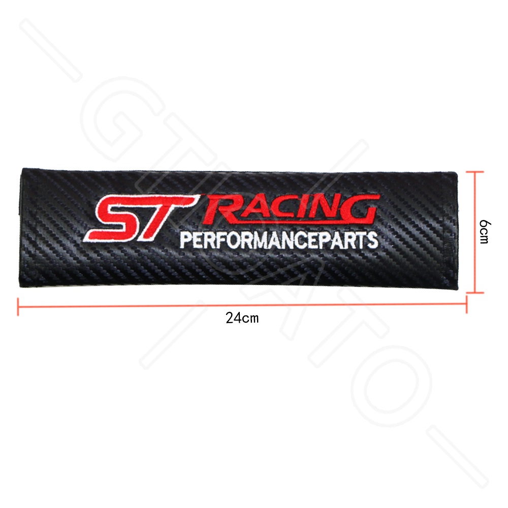 GTIOATO Cho Ford ST Racing Sợi Carbon DâY Đai An ToàN Ô Tô CàI DâY An ToàN Ô Tô BọC DâY An ToàN Xe HơI Phụ KiệN Ô Tô Trang Trí Oto Phụ KiệN BêN Trong Ô Tô