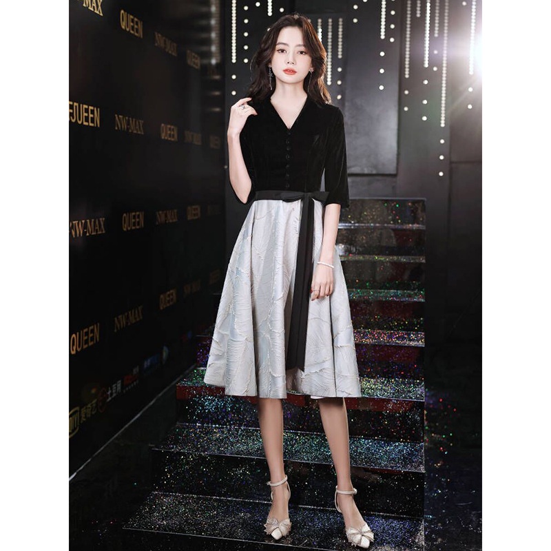 Đầm Dạ Hội Dáng Dài Màu Đen Sang Trọng Lux Niche