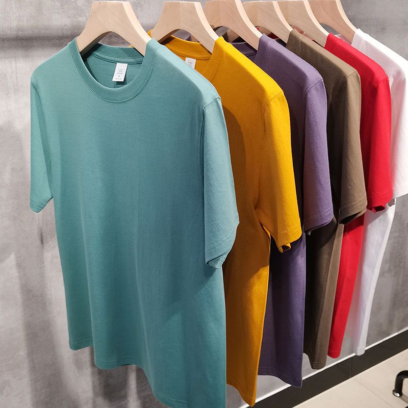 Áo Khoác Sơ Mi-T-Shirt.Men 'S wear. Áo Thun 100% Cotton Tay Ngắn Cổ Tròn Dáng Rộng Thời Trang Xuân Hè Cho Nam Giới