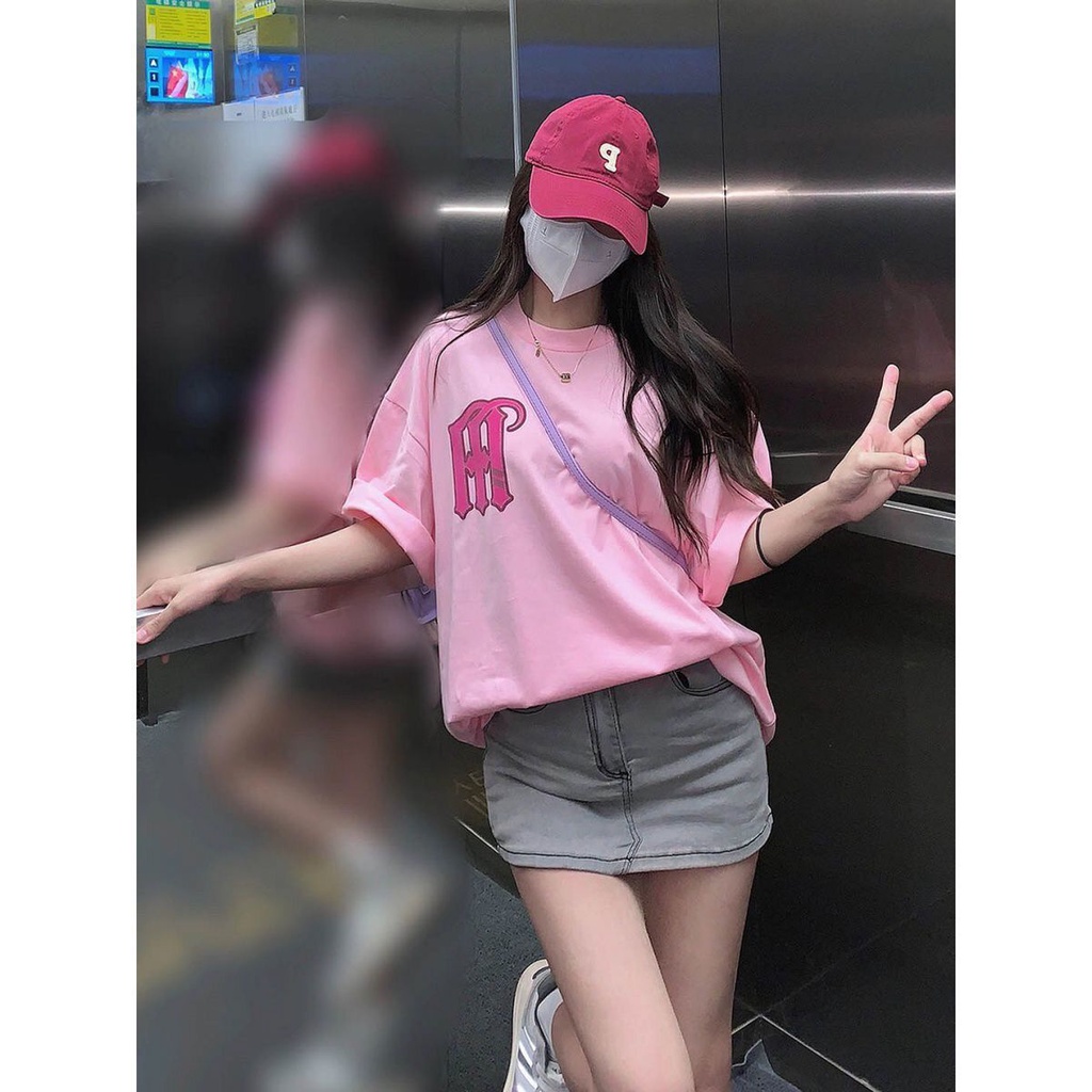 Áo Thun Cổ Tròn Dáng Rộng In Chữ Thời Trang Mùa Hè Dành Cho Nữ Plus Size