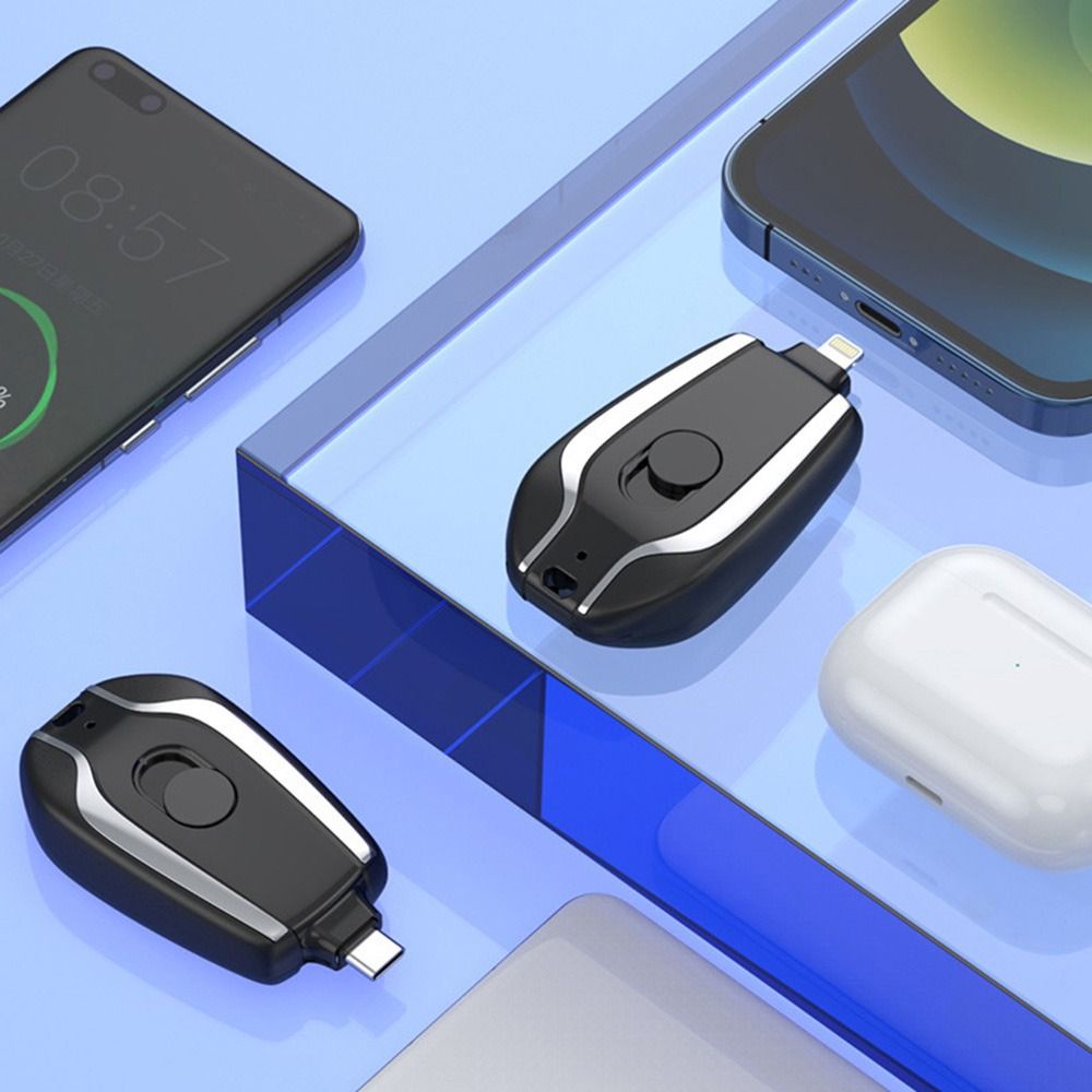 Sạc Dự Phòng 1500mAh Loại C Nhỏ Gọn Có Móc Khóa Cho Điện Thoại Thông Minh Android