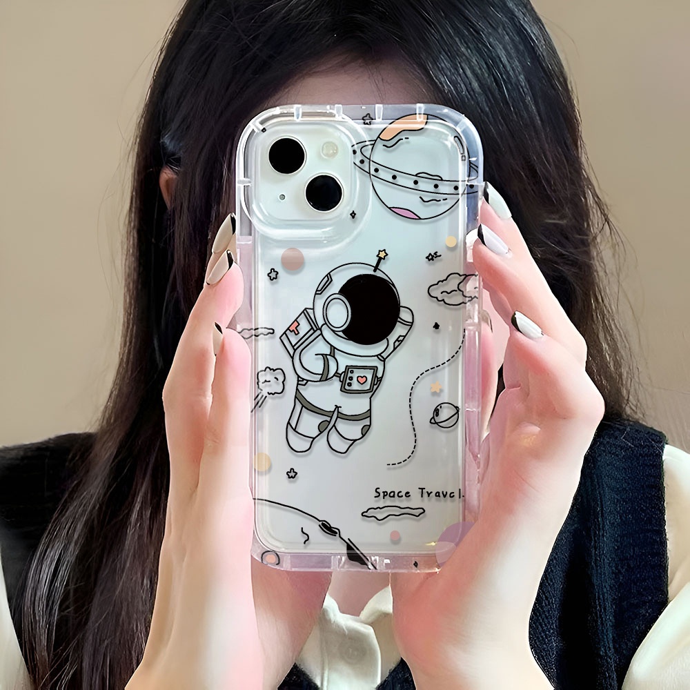 Ốp Điện Thoại In Hình Phi Hành Gia Cho iphone 14promax 11 13 12 7Plus X XS Max