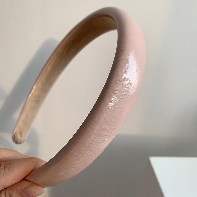 Băng Đô Cài Tóc Bằng Da Bóng Phong Cách Vintage Đơn Giản Thời Trang Cho Nữ