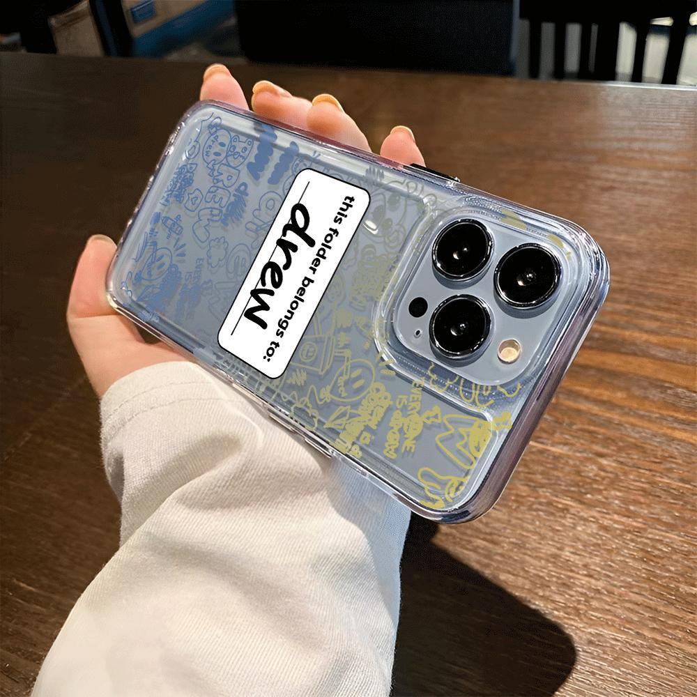Ốp Điện Thoại Trong Suốt In Chữ Thời Trang Cho iphone 14promax 13 12 11 7Plus 7 8 X XR XSMax