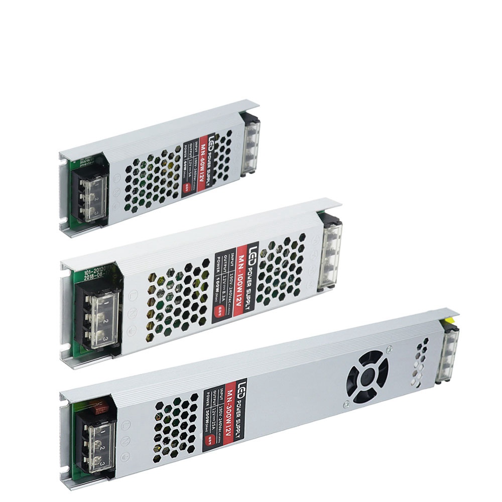 Bộ Chuyển Đổi Nguồn Đèn LED DC12V / 24V 60W 100W 150W 200W 300W AC190-240V