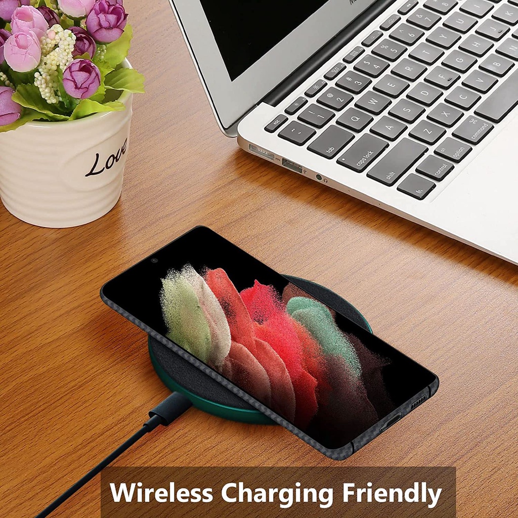 Ốp lưng siêu mỏng bằng sợi Carbon chính hãng cho Samsung Galaxy S24 Ultra S23 Ultra S22 Ultra