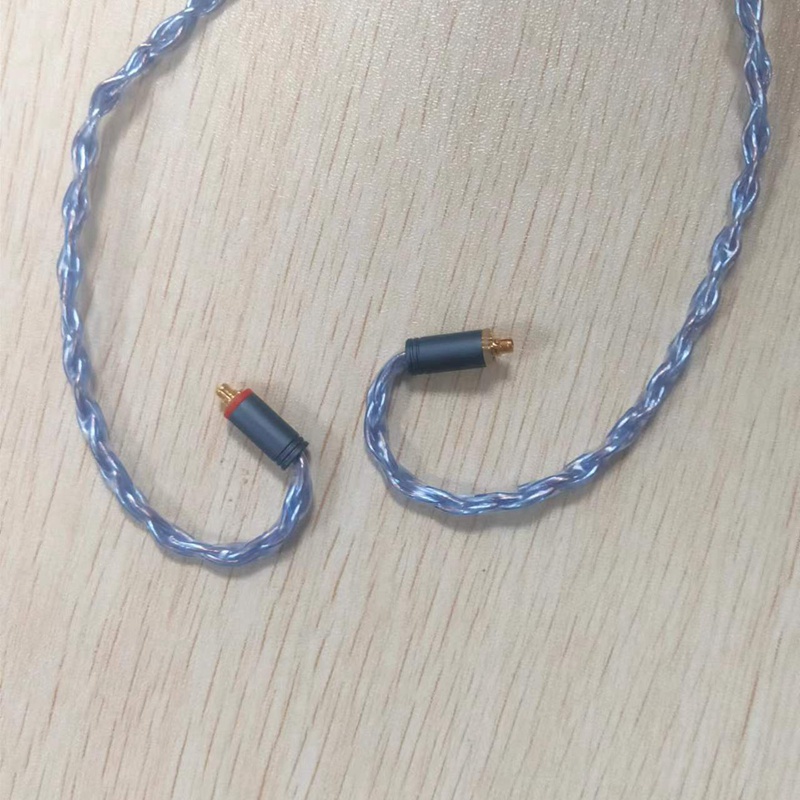 Xinhs Dây Cáp Nâng Cấp Tai Nghe Một Lõi 8 Lõi Bằng Đồng Pha Lê Mạ Bạc