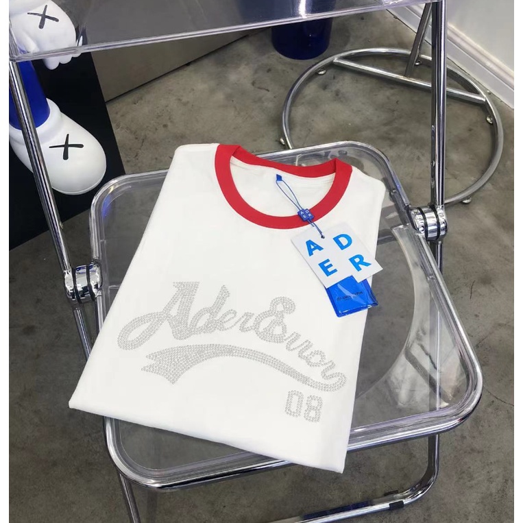 Áo Thun Tay Ngắn Dáng Rộng In Chữ Màu Sắc Tương Phản Phong Cách Đường Phố Cho Cặp Đôi