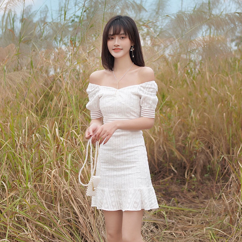 Đầm Hoa Tay Ngắn Phong Cách Pháp Thời Trang Mùa Hè Mới 2023