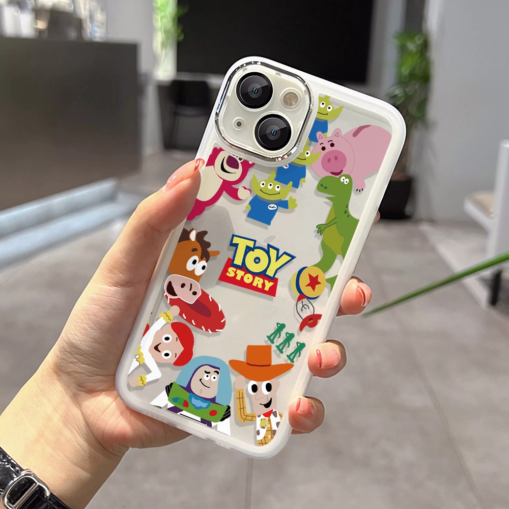 Miếng Dán Bảo Vệ Ống Kính Máy Ảnh In Hoạt Hình Toy Story Bằng Kim Loại Cho iphone 14promax 11 13 12 7Plus X XS Max 7