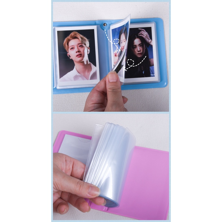 Album Ảnh 3 Inch Với 40 Ngăn Đựng Thẻ Tập Sách Lưu Trữ Thiết Kế Hoạt Hình Dễ Thương In Pvc | Top3C01