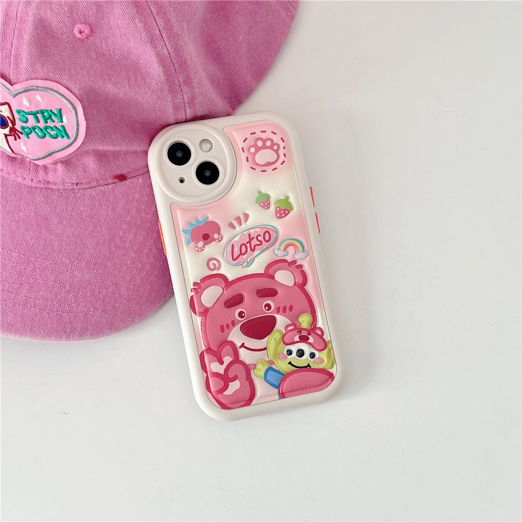 Ốp Điện Thoại Da Viền TPU Dẻo In Họa Tiết Hoạt Hình Dễ Thương Cho iphone 14 Pro Max 13 Pro Max 12 Pro Max