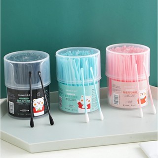 100 que / thùng Muỗng tai hai đầu tăm bông tăm bông tăm bông trang điểm đa chức năng hộ gia đình dùng một lần tăm bông sạch tai