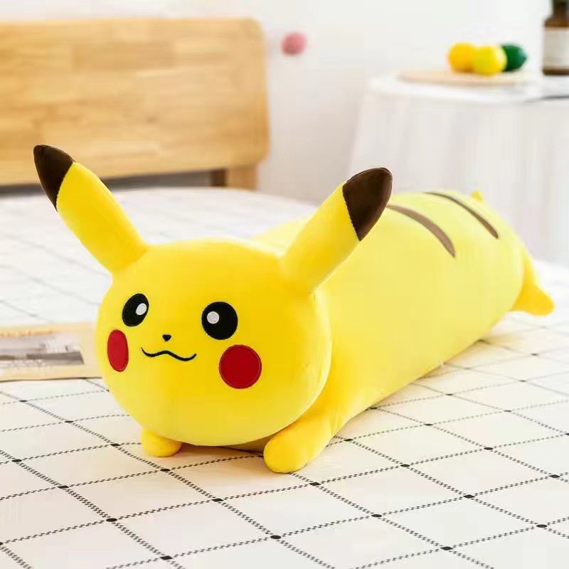 Gối Ôm Dài Hình Pikachu Bằng Nhung Dễ Thương Xinh Xắn