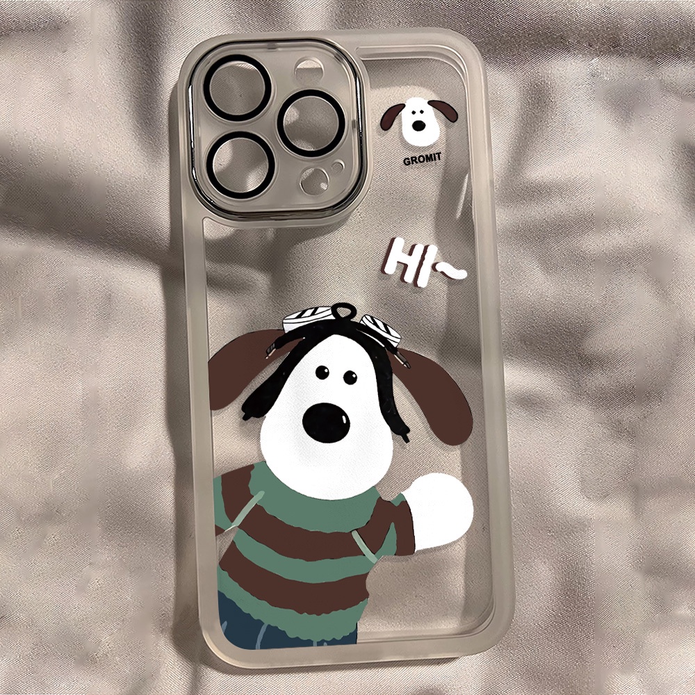 Miếng Dán Bảo Vệ lens Camera Bằng Kim Loại Hình Chú Chó Dễ Thương Cho iphone 14promax 11 13 12 7Plus X XS Max 7 8