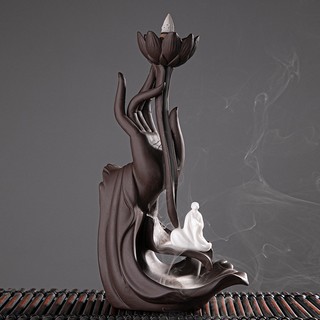 Thác Khói Trầm Hương Hình Bàn Tay Phật
