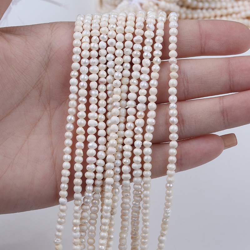 Chuỗi Hạt Ngọc Trai Tự Nhiên 3.5-4mm Làm Vòng Tay / Vòng cổ