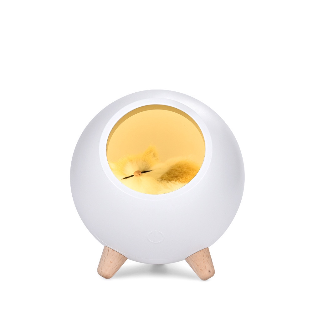 Đèn Ngủ Mèo Con Dễ Thương Đầu Giường Ngủ Đèn LED Sạc USB Bầu Không Khí Đèn , Sáng Tạo Nhỏ Dễ Thương Hình Mèo Thú Cưng Nh